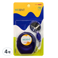 WEDENT 威登 口腔鏡牙線 中間線 海軍藍, 4個, 1入, 46m
