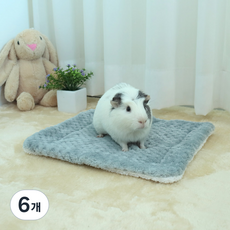 딩동펫 소동물 포그닝 도톰 매트 S, 그레이, 6개