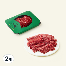 산청 유기축산물 인증 한우 안창살 1등급 구이용 (냉장), 2개, 200g