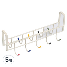 Gorumi 多用途雙面彩色收納門用鐵製掛鉤, 混合色, 5個