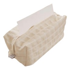 沐慕家居 泡泡格衛生紙套, 米黃色