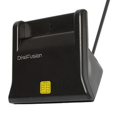 DigiFusion 伽利略 直立晶片讀卡機, RU035B, 黑色, 1個
