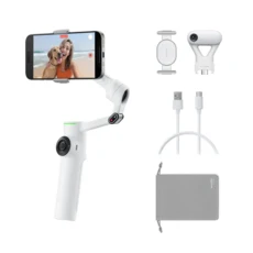 인스타360 Flow 2 Pro AI 트래커 번들 스마트폰 짐벌, CNSABQB, 화이트, 1개