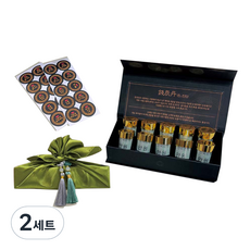 LOVELY FARM 錢診丹 韓藥 零用錢盒 10格 + 包袱巾 + 流蘇裝飾 2入 + 說明書 + 圓形貼紙 全套組合, 綠色(包袱巾), 隨機出貨(流蘇裝飾), 2套