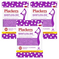 plackers 派樂絲 溫和滑動牙線, 90入, 3個