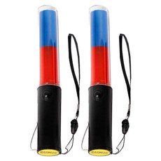 MIREU 二色四功能螢光棒, 紅色 藍色, 2支