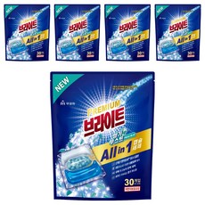 Brtie 多效合一洗衣膠囊 香氣提升版, 30顆, 5袋