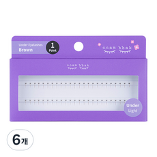 ccam bbak 人造束狀假睫毛 盒裝版 下睫毛款 1束, 6個, 棕色