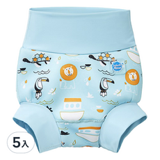 Splash About Happy Nappy 3D游泳尿布褲 方舟歷險記，皮料厚度1MM，防止便便外漏, XL, 5件