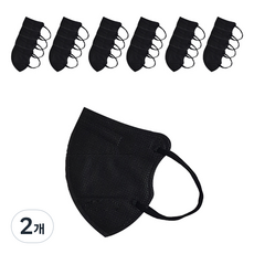 셀온테라피 인디에어 유어핏 새부리형 컬러 마스크 소형M, 25매, 2개, 블랙