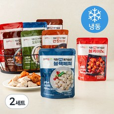 곰곰 직화 한입 닭가슴살 5종 세트 (냉동), 100g, 1개입, 20개