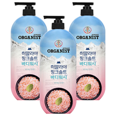 오가니스트 히말라야 핑크솔트 풍성한 거품 산뜻한 바디워시 민트향, 865ml, 3개