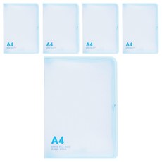 ECO Chungwoon 拉鍊式文件收納夾, 天藍色, 5個