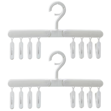 KOUJI叩吉好物 8夾折疊曬衣架 S01 2個, 白色