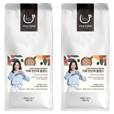 티타임커피 카페 안단테 블렌드 원두커피, 1kg, 2개, 홀빈(분쇄안함)