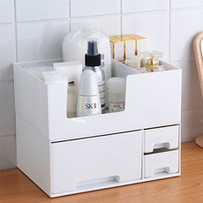 GUNU 抽屜式化妝品收納盒, 1個, 白色