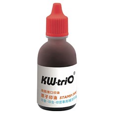 KW 原子印油 9z1c2-rd 紅色 28ml，色彩鮮明、快速乾燥，適用於各種原子印章, 紅