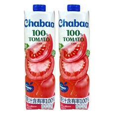CHABAA 啜吧 100% 番茄汁, 1L, 2瓶