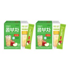 Danongwon 每日康普茶隨身包 蘋果口味, 5g, 20條, 2盒