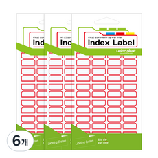 union plus 一般標籤貼紙 23 x 23 mm UL-2101 20入, 紅色, 6個