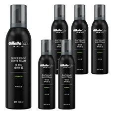 질레트랩스 퀵 린스 쉐이브 폼, 6개, 240ml