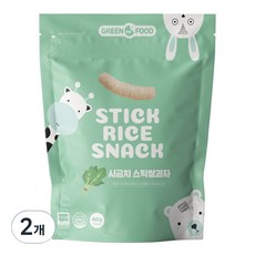 GreenOnefood 米餅棒, 白菠菜, 40g, 2個