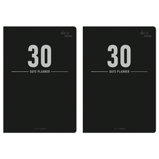 珠友文化 30天倒數計劃本, 黑色, 2本