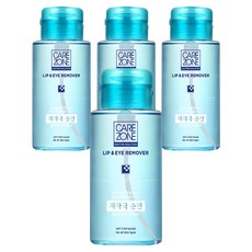 케어존 저자극 립 앤 아이리무버, 300ml, 4개