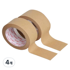 마다꾸미 크래프트 종이테이프 24mm, 갈색, 4개