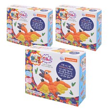 Donerland 魔法迷你玉米黏土 - 翼龍 彩色小球玉米黏土 含迷你吸水海綿墊 新型無毒黏土 通過歐盟CE認證, 3盒