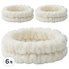 Nalli Sisters 簡約洗臉髮帶, 6個, 22 米色 三線