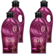 아우라 딥센트 초고농축 섬유유연제 스윗만다린 본품, 1L, 4개