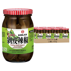 KIMLAN 金蘭 剝皮辣椒, 450g, 12罐