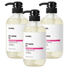 라비킷 마이랑쥬80 여성속옷 세정 세제 본품, 480ml, 3개
