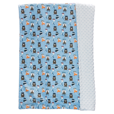 OhBabyLying 荳荳毯 秋冬絨款, 淺藍狐狸