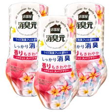 小林製藥 消臭元 浴廁芳香劑 - 400ml 消臭濾鏡, SPA百花香, 3個