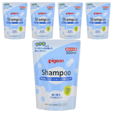 pigeon 貝親 泡沫洗髮精 補充包 1歲半以上使用 皂香, 300ml, 5包