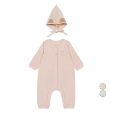 ETTOI 新生兒用 Ance 連身衣 + 帽子 禮物包裝組 + 購物袋