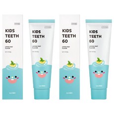 La vikit 兒童用 Kids Tees 60 低氟牙膏 檸檬薄荷香, 2個, 60g
