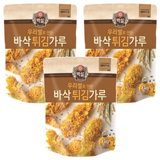 CJ BEKSUL 白雪 酥炸粉 韓國酥脆煎餅粉, 1kg, 3包