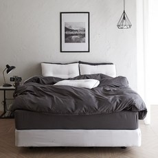 La Pomme La Pomme鵝絨棉冬季被+被套組, Charcoal