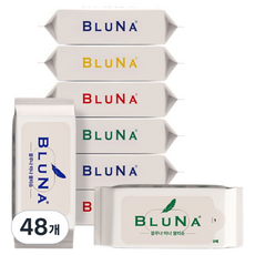 블루나 더퍼스트 미니 물티슈 랜덤발송, 50g, 8매, 48개