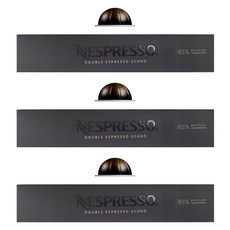 네스프레소 버츄오 더블 에스프레소 스쿠로 캡슐커피, 10g, 10개입, 3개