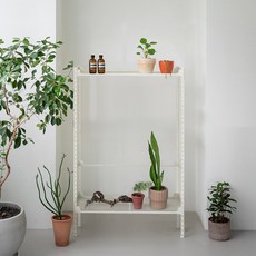 아임랙 녹방지 화분선반 슬림랙 800 x 250 x 1200 mm, 크림화이트, 2단