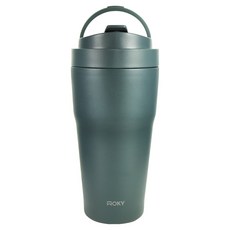 WOKY 沃廚 台灣公司貨 雙層陶瓷渾圓杯, 綠色, 550ml, 1個