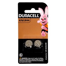 DURACELL 台灣公司貨 金頂 LR44鹼性電池, 2入, 1組