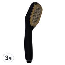 모로21 디자인 욕실샤워헤드, 3개, 블랙골드