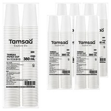 탐사 고평량 종이컵 무인쇄 380ml, 5개