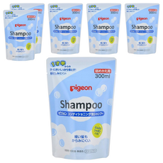 pigeon 貝親 泡沫洗髮精 補充包 1歲半以上使用 皂香, 300ml, 6包