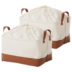 ROOM&HOME 拿鐵福袋造型編織籃, 棕色, 2個